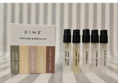 #ad DIME Perfume Sample Kit 5 Eau de Toilette .07oz Each Fragrance For Women $37.95
