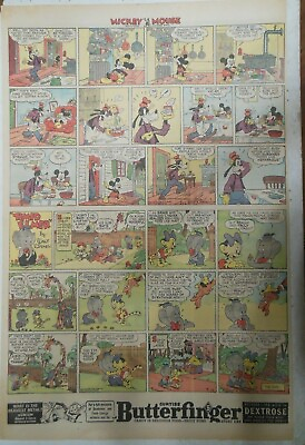 #ad Mickey Mouse amp; Timid Elmer Sunday Walt Disney from 2 12 1939 Full Page Size $16.00