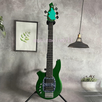 #ad New Green Left Handed Active Pickup Electric Bass Guitar HH Pickup Chrome Parts $311.99