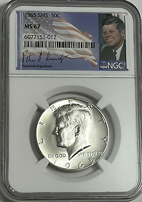 #ad 1965 SMS NGC MS67 KENNEDY HALF DOLLAR 50C SPECIAL MINT SET UNCIRCULATED $34.95