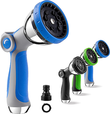 #ad Garden Hose Nozzle Sprayer，Features 10 Spray Patterns Thumb Control $8.95