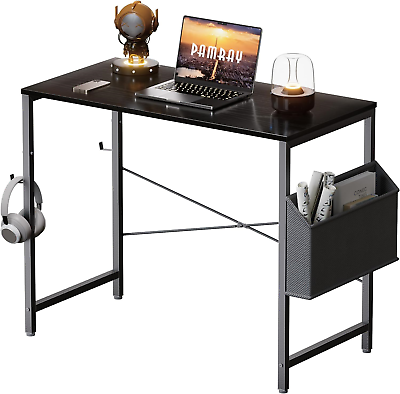#ad Pamray 32 Inch Small Spaces Computer Desk with Storage Bag Study Table Desk for $51.05