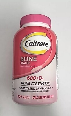 #ad Caltrate 600D3 Calcium and Vitamin D Supplement Tablets 200 Count EXP 6 24 $13.99