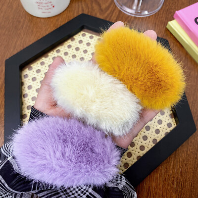 #ad Plush Hair Clip Faux Fur Hairpin Sweet Fashion Hair Accessories Solid Color US $5.98