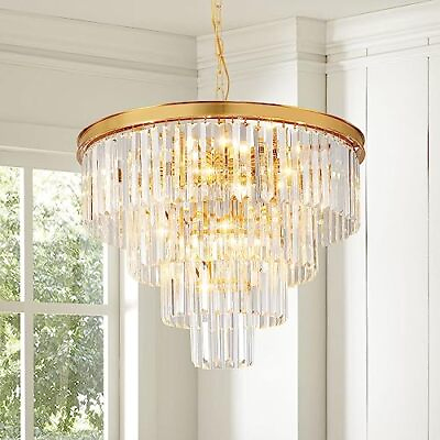 #ad MarkDee Modern Chandeliers Crystal with Light 11 Lights Gold Crystal Chanderl... $427.32