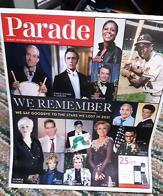 #ad Parade Magazine December 19 2021 Stars We Lost in 2021 Aaron Charlie Watts more $6.99