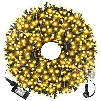 #ad 105ft 300 LED Christmas String Lights End to End Plug 8 Modes Christmas Ligh... $32.65