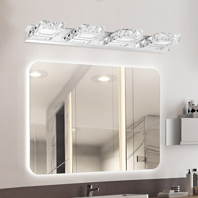 #ad Crystal Vanity Light LED Modern Toilet Wall Lamp Crystal Glass for Bathroom $41.80