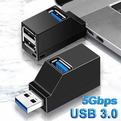 #ad 3 Ports USB 3.0 Multi High Speed HUB Splitter Expansion Desktop Laptop PC Max OS $3.98