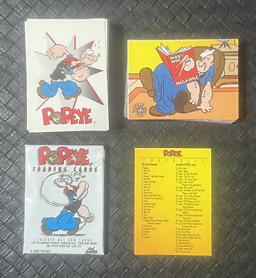 #ad 1994 Popeye 65th Anniversary Complete Trading Card Set 100 Cards Card Creations $17.99
