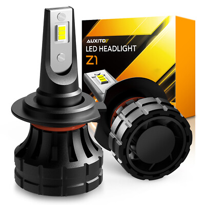#ad Bright Super LED H7 Headlight Kit High Low Beam HIgh POwer 100W White X2 30000LM $22.41