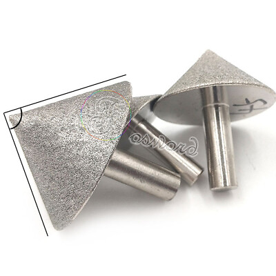 #ad 20mm 60mm Brazed Diamond Chamfer Grinding Abrasive Wheel Glass Carving Tile Tool $8.09