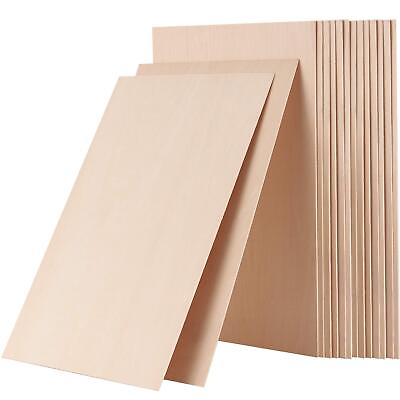 #ad 10 Pack Balsa Wood Sheets 12 x 8 Inches Unfinished Wooden Board Wood Sheets $18.09