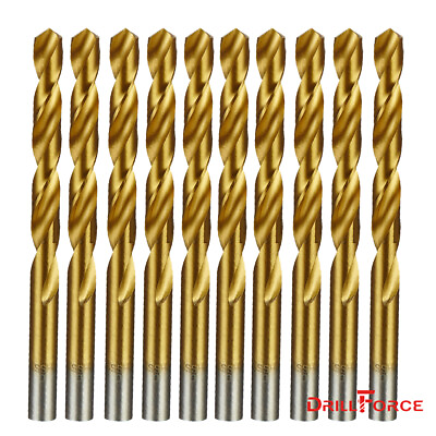 #ad Drillforce 1 16quot; 1 2quot; Titanium Drill Bits Set HSS Jobber Length Twist Drill Bit $18.04