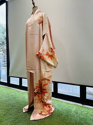 #ad Tsukesage Japanese Antique KIMONO Vintage SILK Dress cardigan authentic 3 $30.00