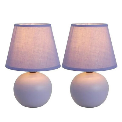 #ad Mini Ceramic Globe Table Lamp 2 Pack Set $16.65