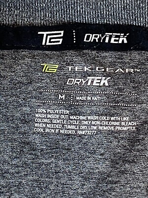 #ad Tek Gear Men#x27;s Sz M Grey Dry Tek Activewear Shirt Men#x27;s Short Sleeve. $8.97