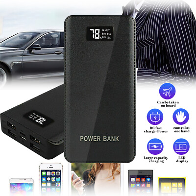 #ad 2023 Super USB Portable Charger Power Bank For Cell Phone 4 USB Fast Charge $20.88