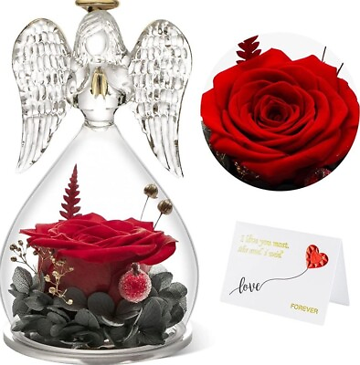 #ad Preserved Real Rose for Valentine#x27;s Day Gifts for lover with red rose bottle $99.99