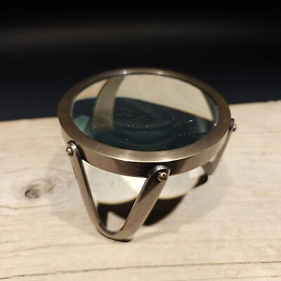 #ad 4quot; Antique Style Heavy Glass Magnifying Desk Lens Magnifier $70.00