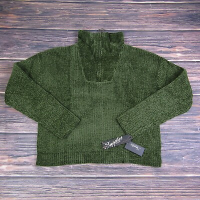 #ad Supplies Union Bay NEW Womens Large Green Turtleneck Sweater Knit $19.99
