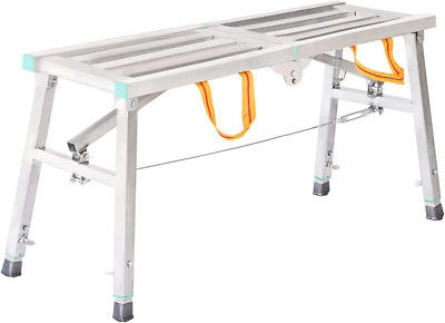 #ad Adjustable Work Platform amp; Ladder 400lb Capacity Portable Scaffolding Painting $104.75