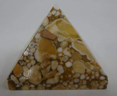 #ad 2 1 4quot; Tan Brown Swirl Agate Pyramid Healing Crystal Four Sided $49.99