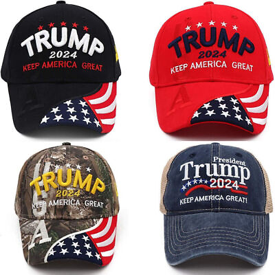 #ad Trump 2024 Hat KAG USA Flag Camo America Great Embroidered Baseball Cap A NEW $8.99