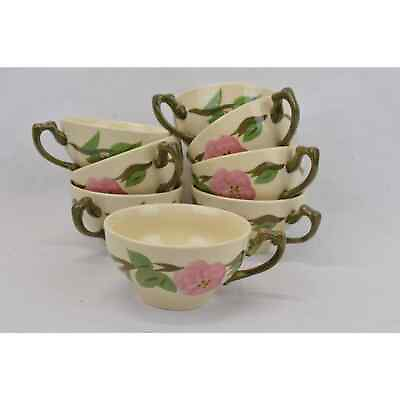 #ad Set Of 8x Franciscan Desert Rose Tapered Ceramic Coffee Cup Mug Floral $72.00