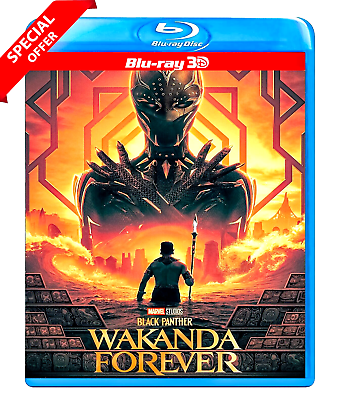 #ad 3D Black Panther: Wakanda Forever Blu Ray movie Disc Slipcover without Slip $10.99
