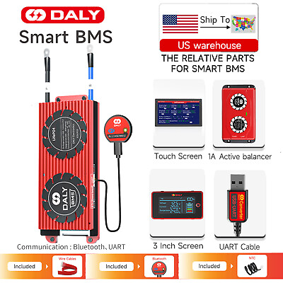 #ad Daly BMS 4S 12V 8S 24V 16S 48V 100A 250A LiFePO4 Smart BMS Bluetooth Module lot $164.59