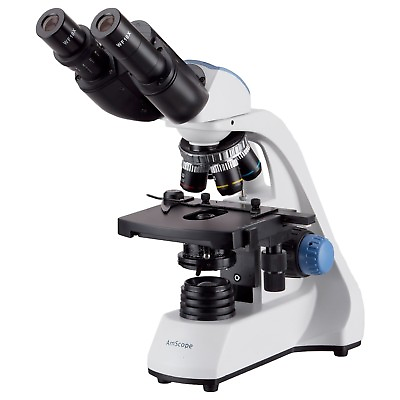 #ad 40X 1000X LED Binocular Compound Microscope w 3D Two Layer Mechanical Stage $214.99