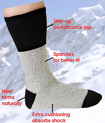 #ad Foot Warming Insulated 12 Pair Thermal Winter Socks for Men Women Socks $53.97