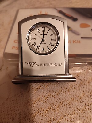 #ad AMTRAK CLOCK ALL ABOARD WITH AMTRAK New Battery For Desk Free Shipping $14.99