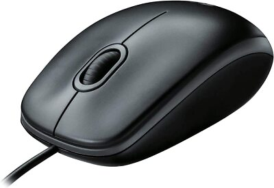 #ad Logitech M100 Wired USB Mouse 3 Buttons Ambidextrous PC Mac Laptop Black $9.99