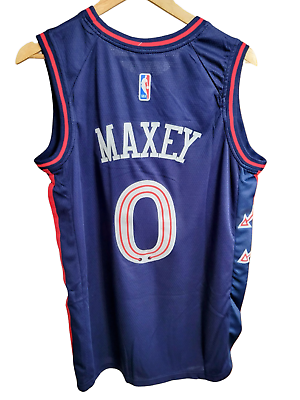 #ad Philadelphia 76ers #0 Tyrese Maxey Jersey City Edition Medium Fast Ship $44.99