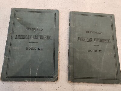 #ad Antique 1917 Standard American Arithmetic Books I amp; II Concordia Textbooks RARE $13.23