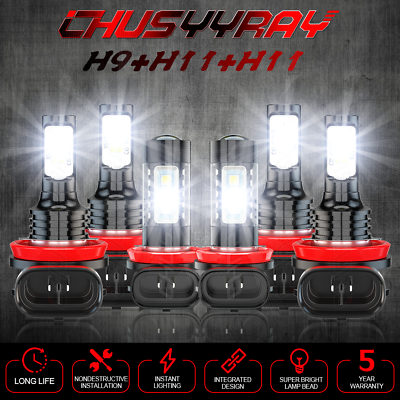 #ad For Nissan Rogue 2014 2020 LED Headlight High Low Beam Fog Light bulbs Combo Kit $29.99