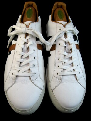 #ad Allen Edmonds quot;CENTER COURTquot; LowTop Leather Sneakers 10 D White Tri Color 332N $179.00
