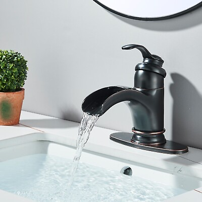 #ad Oil Rubbed Bronze Bathroom Sink Faucet 1 Hole Single Handle Vanity Basin Mixer $35.00