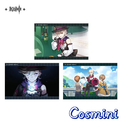 #ad Official 3PCS Game Genshin Impact Lyney Theme Card Toy Anime $15.99