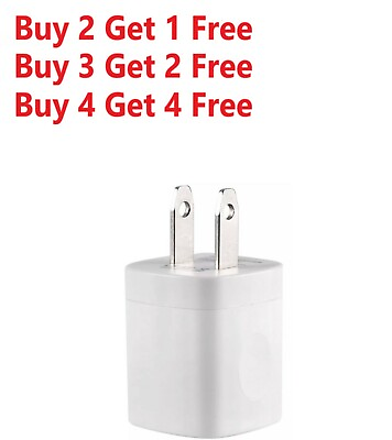 #ad For iPhone 5 6 7 8 X 11 White 1A USB Power Adapter AC Home Wall Charger US Plug $3.99