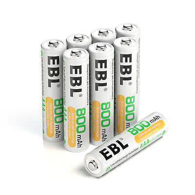 #ad EBL Ni MH AA AAA Rechargeable Batteries 6F22 9V Li ion Battery Charger Lot $10.59