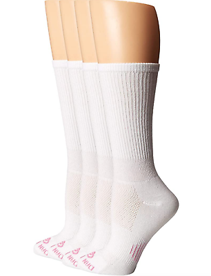 #ad Dan Post Cowgirl Certified 4 Pack Lites Crew White Socks Women’s Size 9 A1405 $43.95