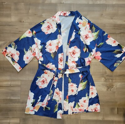 #ad Unbranded Floral Half Sleeve Kimono Robe $6.00