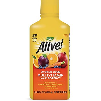 #ad Nature#x27;s Way ALIVE Liquid Multivitamin Vitamins amp; Minerals 30 fl oz CITRUS $39.99