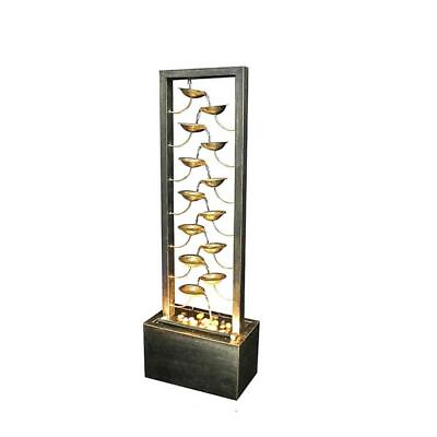 #ad Unbranded Freestanding Fountain 43.50quot;H Outdoor 13Tier MetalOpticalAcoustic $470.51