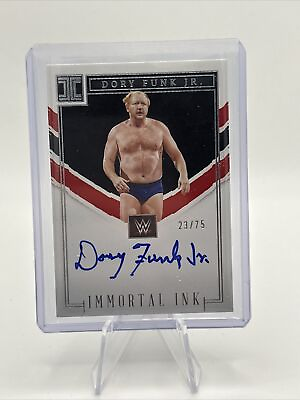 #ad 2023 Panini Impeccable WWE Dory Funk Jr Immortal Ink Auto Autograph 75 $29.99