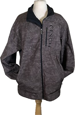#ad Cinch Concealed Carry Pocket Bonded Jacket Mens Size Large Black Fleece Lined $72.00