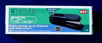 #ad Max Flat Clinch Stapler 30 Sheet Capacity Black HD50DF Full size $25.95